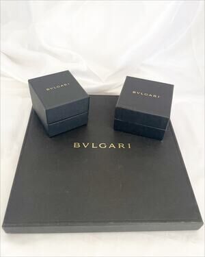 BVLGARI Bundle of 3 Jewelry Boxes Empty Brown Ring Boxes Necklace Box Scarf Box